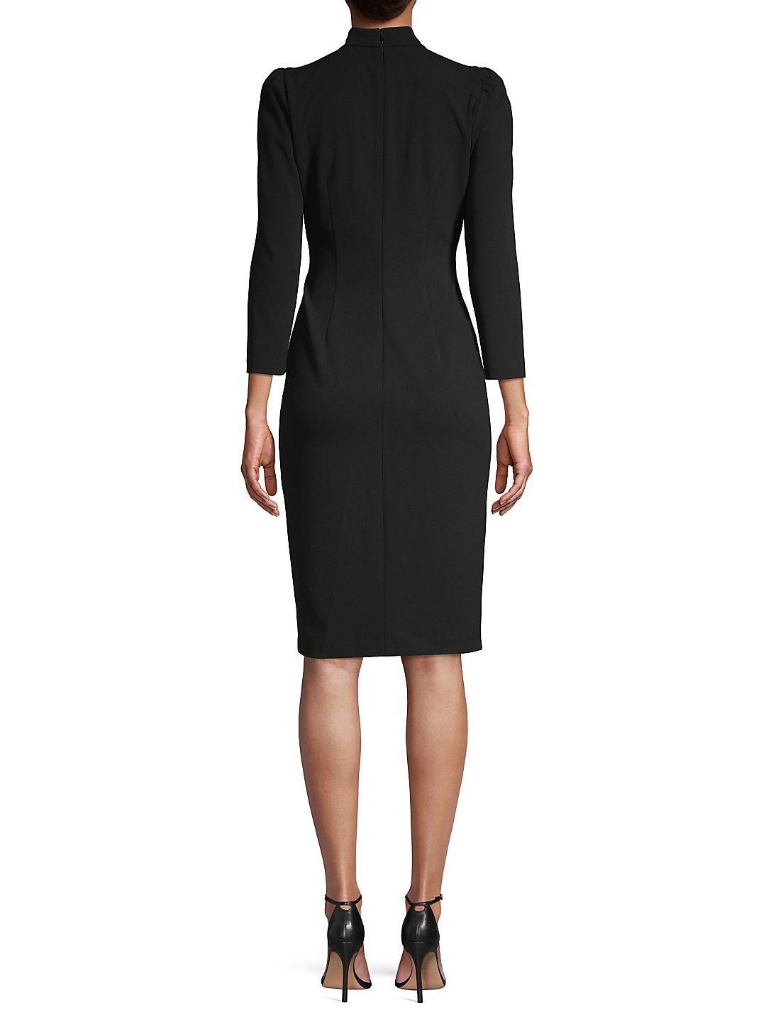 Vestido Calvin Klein Feminino Manga 3/4 Acima do Joelho Preto Tamanho 4