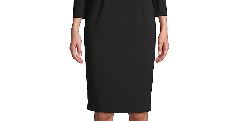 Vestido Calvin Klein Feminino Manga 3/4 Acima do Joelho Preto Tamanho 4