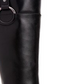 Botas femininas Alfani de cano alto, bico redondo, pretas, tamanho 7.0