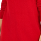 Suéter túnica feminino com costura exposta e gola simulada, tamanho XX-G, vermelho, estilo &amp; co