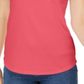 Regata feminina Charter Club Supima Cotton com decote redondo, vermelha, tamanho médio