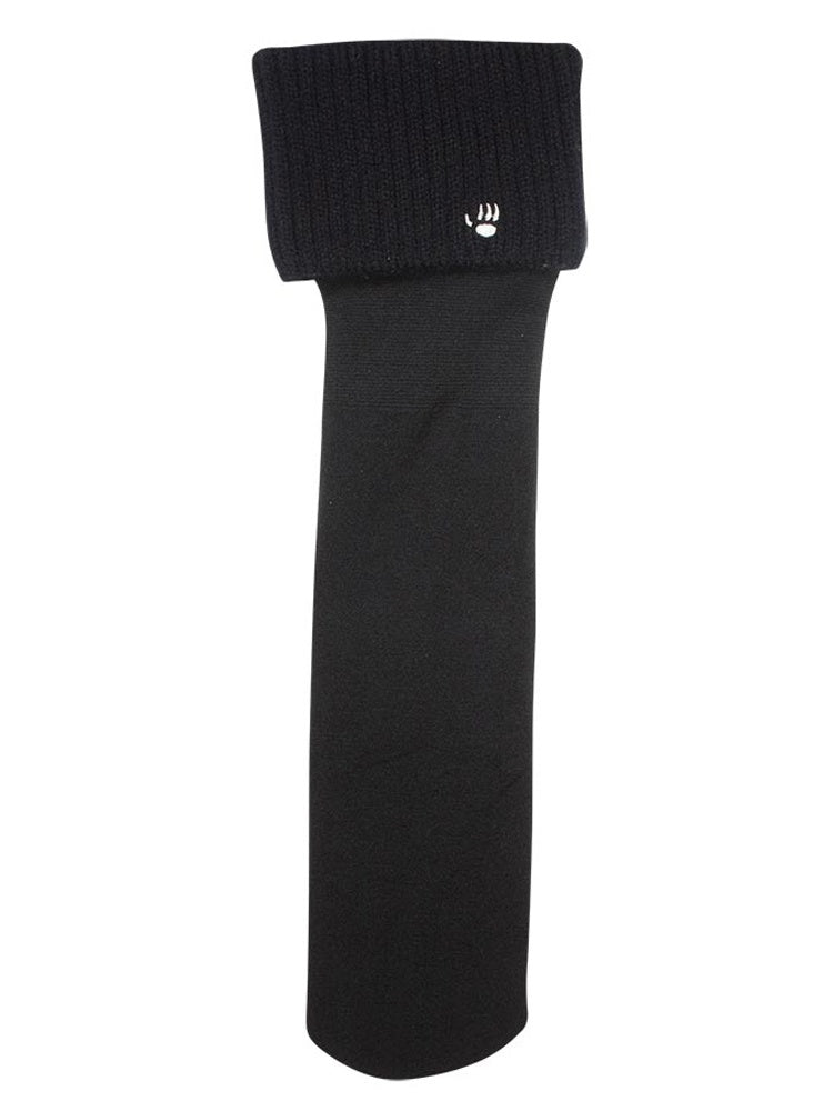 Meia Bearpaw Feminina com Forro de Lã e Forro de Bota, Preta, Tamanho Único