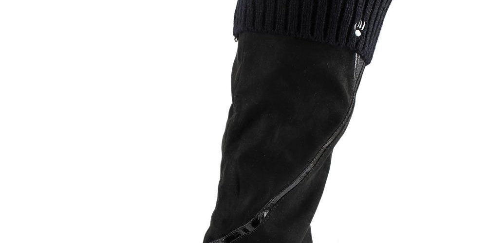 Meia Bearpaw Feminina com Forro de Lã e Forro de Bota, Preta, Tamanho Único