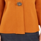 Cardigan feminino JM Collection com broche para festa de fim de ano, marrom, tamanho médio