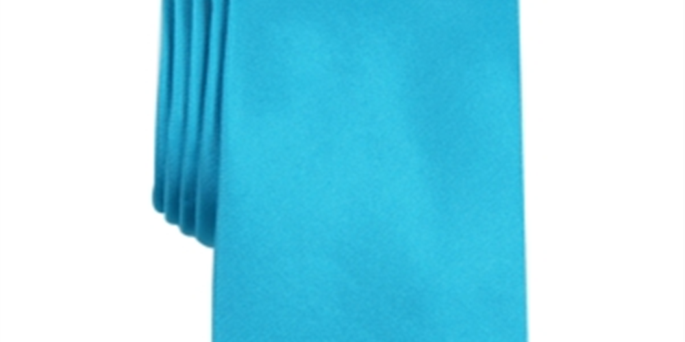 Gravata de seda masculina Alfani azul tamanho regular