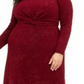 Vestido Alfani Feminino Plus Size com Cintura Torcida Vermelho Tamanho 4X