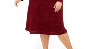 Vestido Alfani Feminino Plus Size com Cintura Torcida Vermelho Tamanho 4X