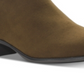 Botas sociais femininas estilo &amp; co com fivela e bico amendoado, salto bloco e zíper, verde, tamanho 12M