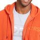 Moletom com capuz masculino Michael Kors Sherpa Logo Laranja Tamanho P