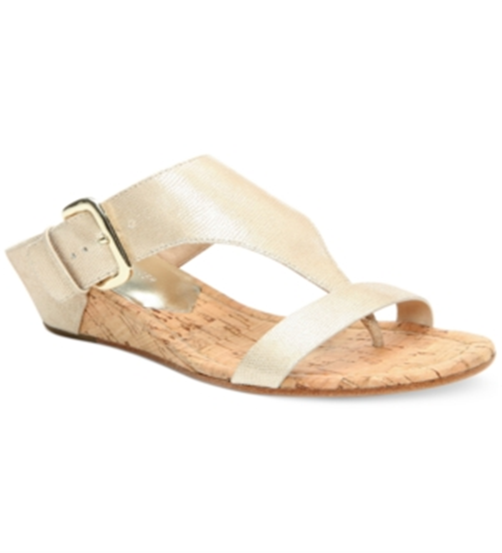 Sandálias femininas Donald J Pliner Platino com bico aberto, casuais, tamanho 7 M, marrom