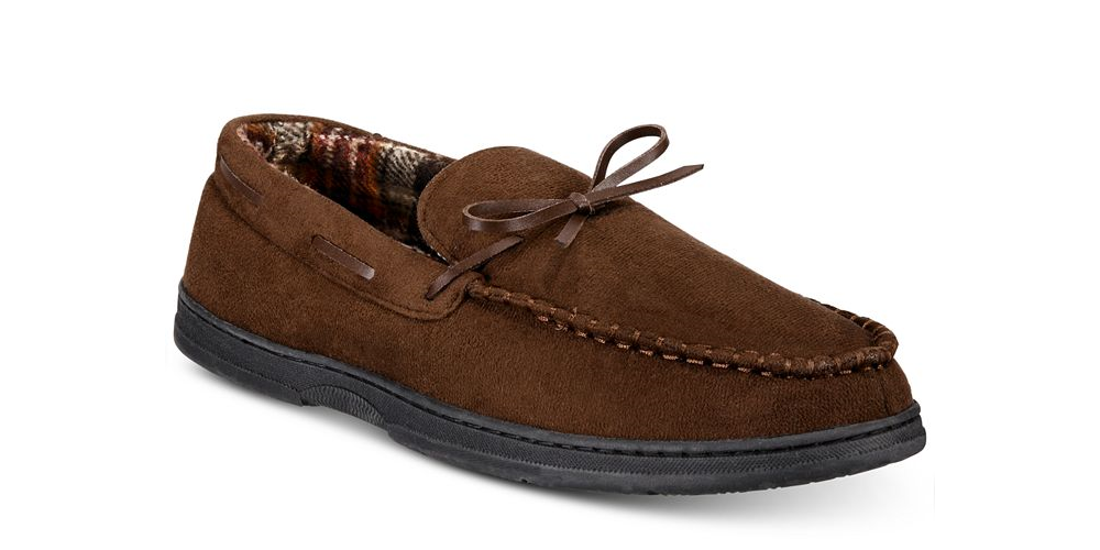 Chinelo mocassim masculino Gold Toe Carter Memory Foam Slip-on marrom tamanho grande