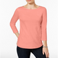 Blusa feminina Charter Club de algodão Pima com botões e ombros de fora, laranja, tamanho 44