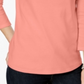Blusa feminina Charter Club de algodão Pima com botões e ombros de fora, laranja, tamanho 44