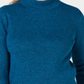 Karen Scott Suéter Feminino de Algodão com Gola Falsa Azul Tamanho XS