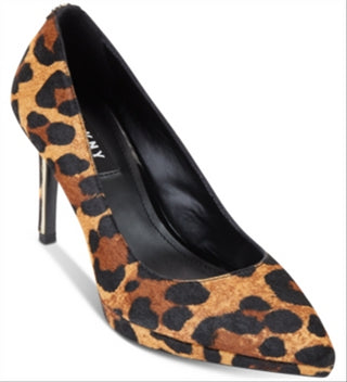 DKNY Camel Leopard Lexi Pump Feminino Marrom Tamanho 8