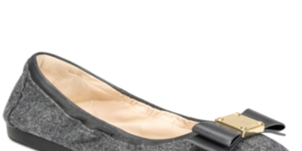 Sapatilhas de balé Cole Haan Tali Bow femininas, cinza, tamanho 5B