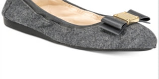 Sapatilhas de balé Cole Haan Tali Bow femininas, cinza, tamanho 5B