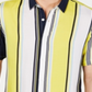 Camiseta masculina com gola listrada Marco da INC International Concepts, amarela, tamanho X-S