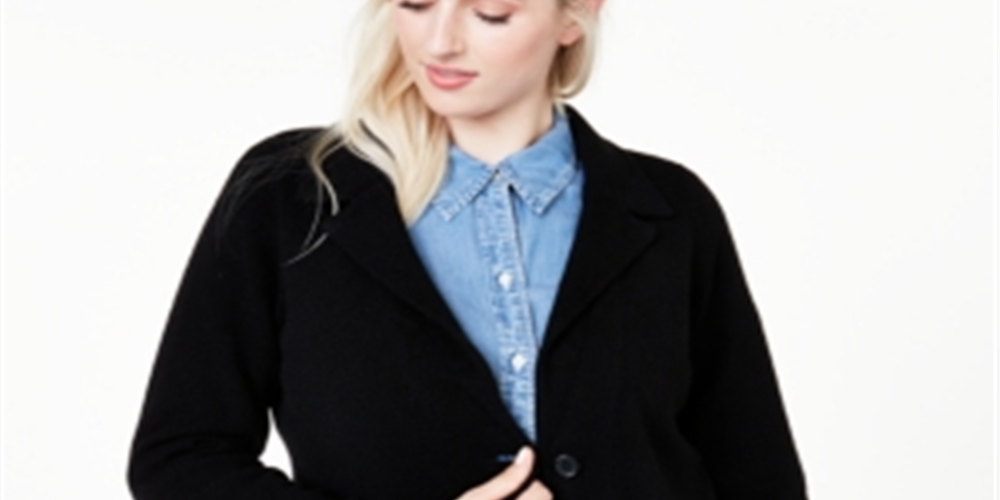 Charter Club Blazer Feminino Plus Cashmere Preto Tamanho 0X