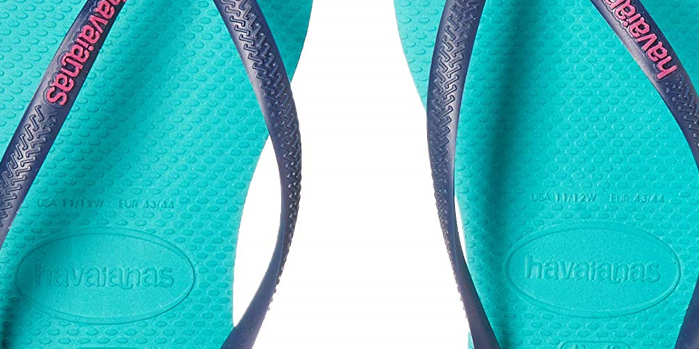 Sandália Havaianas Slim Logo Pop Up Feminina Verde Tamanho 9/10 W