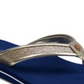 Sandálias femininas Tommy Hilfiger Carrah Flip Flop Azul-marinho - Douradas, tamanho 6 M