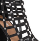 Relatório Wesley Faux Caged Heels Feminino Camurça Preta Tamanho 6 M
