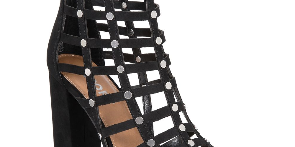 Relatório Wesley Faux Caged Heels Feminino Camurça Preta Tamanho 6 M