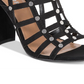 Relatório Wesley Faux Caged Heels Feminino Camurça Preta Tamanho 6 M