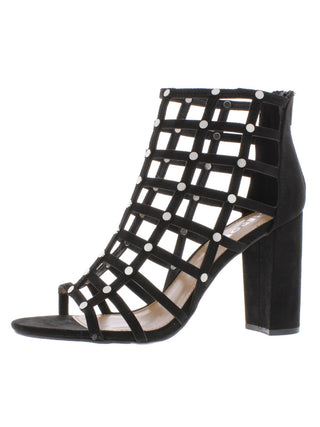 Relatório Wesley Faux Caged Heels Feminino Camurça Preta Tamanho 6 M