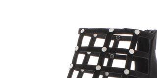 Relatório Wesley Faux Caged Heels Feminino Camurça Preta Tamanho 6 M