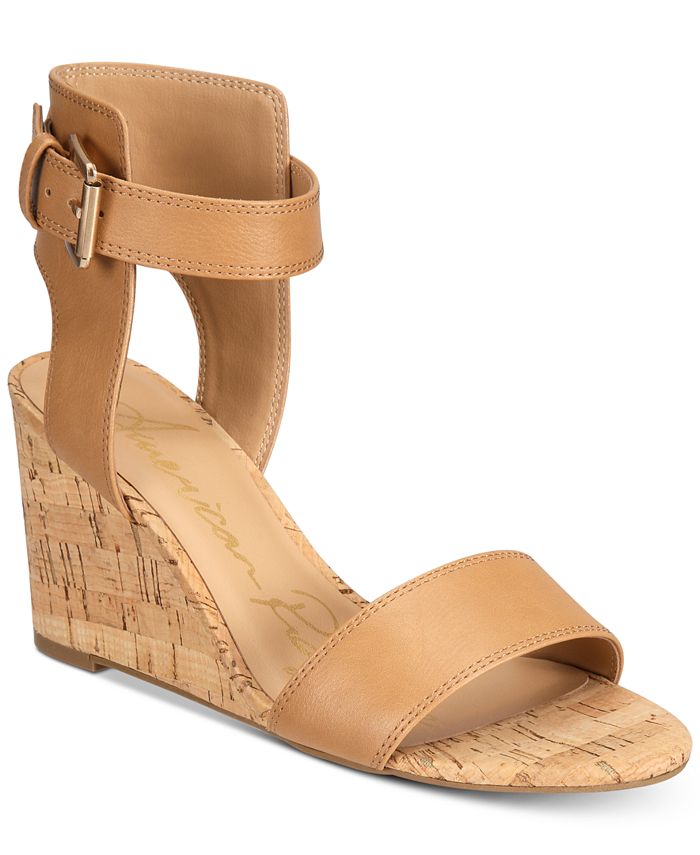 Sandálias femininas American Rag Aislinn Wedge marrom tamanho 7,5 M