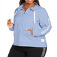 Calvin Klein Plus Size Feminino Meio Zíper Azul Tamanho 1X