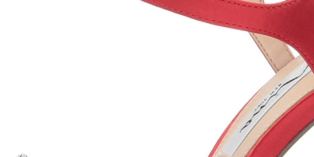 Nina FREJA Cetim Aberto Toe SlingBack Clássico Scarpin Vermelho Tamanho 8,5 M