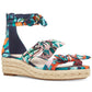 Sandálias femininas Nine West Allegro com bico aberto, casuais, alpargatas, azuis, tamanho 6,5 M