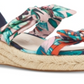 Sandálias femininas Nine West Allegro com bico aberto, casuais, alpargatas, azuis, tamanho 6,5 M