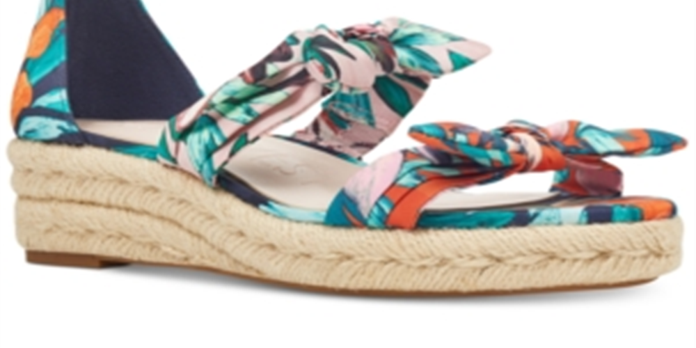 Sandálias femininas Nine West Allegro com bico aberto, casuais, alpargatas, azuis, tamanho 6,5 M