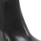 Tommy Hilfiger Regise 2 Botas de Couro Femininas com Biqueira Amêndoa e Cano Curto, Pretas, Tamanho 9 M