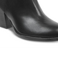Tommy Hilfiger Regise 2 Botas de Couro Femininas com Biqueira Amêndoa e Cano Curto, Pretas, Tamanho 9 M