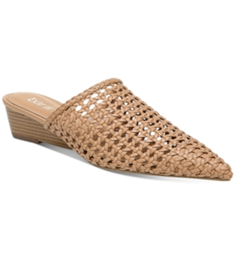 Sapatos Bar III Woven Mules Femininos Vermelhos Tamanho 9,5 M