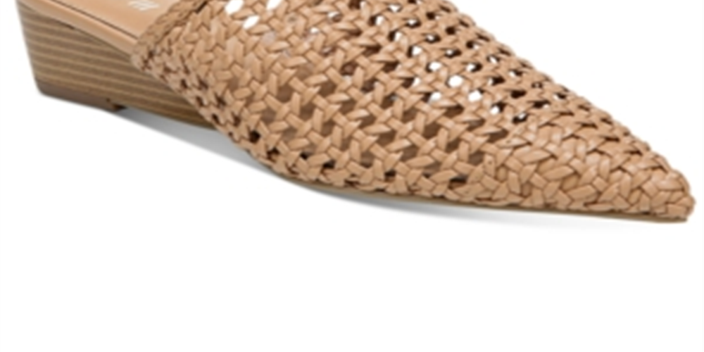 Sapatos Bar III Woven Mules Femininos Vermelhos Tamanho 9,5 M