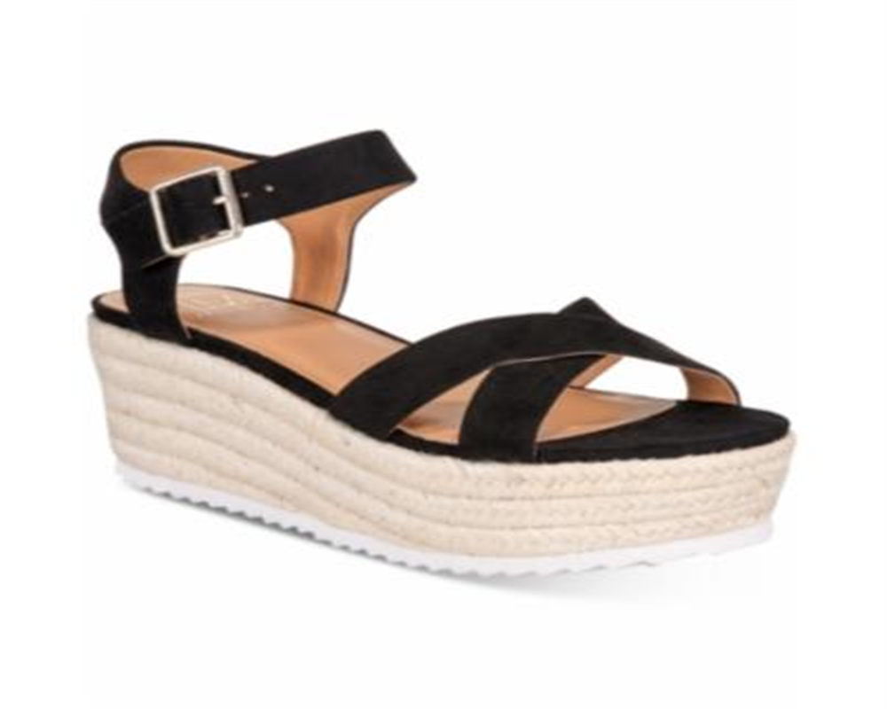 Material Girl Brinny Faux Suede Ankle Strap Feminino Preto Tamanho 9 M