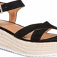 Material Girl Brinny Faux Suede Ankle Strap Feminino Preto Tamanho 9 M