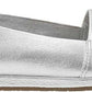 Aerosoles Feminino Couro Holland Flat Prata Tamanho 9,5 M
