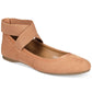 Sapatilhas de balé femininas Style &amp; Co Beaa com bico fechado e tiras laterais, marrom, tamanho 9,5 M