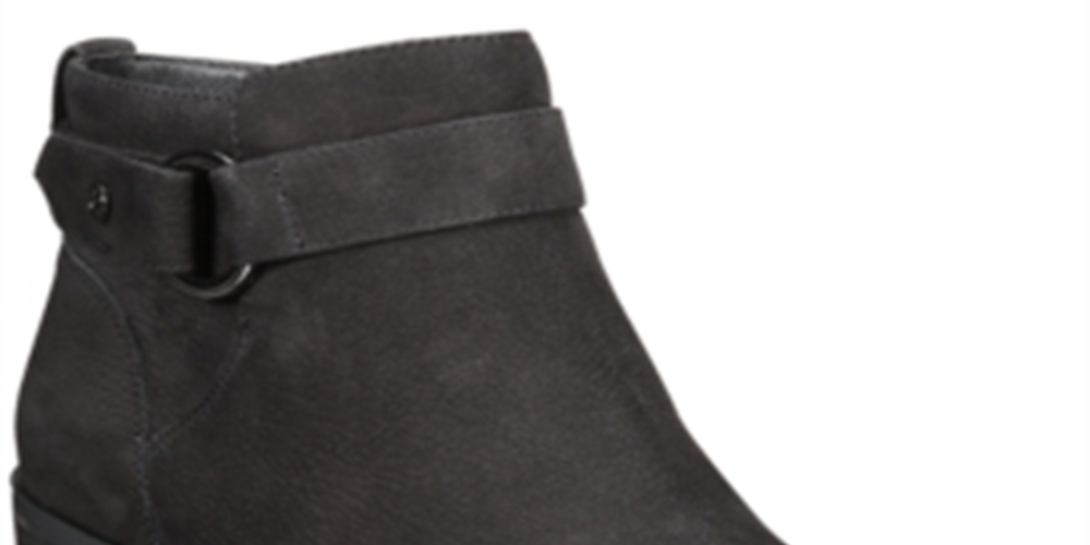 Botas femininas Giani Bernini Putneyy de couro com salto, pretas, tamanho 5 M