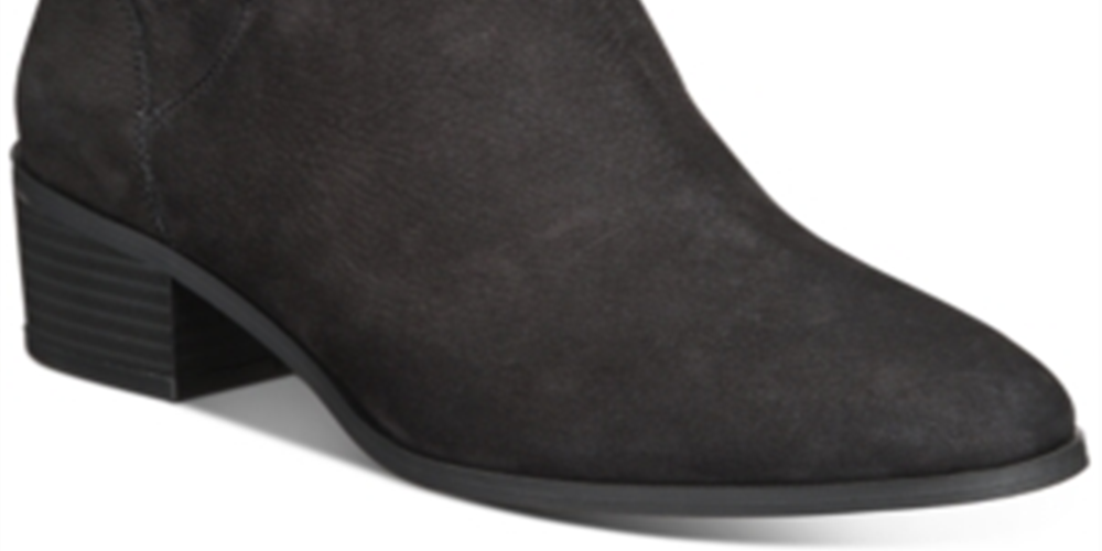 Botas femininas Giani Bernini Putneyy de couro com salto, pretas, tamanho 5 M