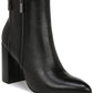 Bota feminina Fergie Enigma Block Heel, preta, tamanho 9,5 m