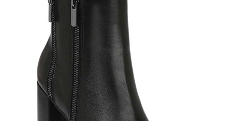 Bota feminina Fergie Enigma Block Heel, preta, tamanho 9,5 m