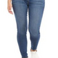 Calça jeans skinny feminina rosa celebridade, cintura alta, azul, tamanho 1