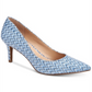 Alfani Jeules Sparkle Fabric Scarpin Clássico Bico Fino Azul Tamanho 9,5 M